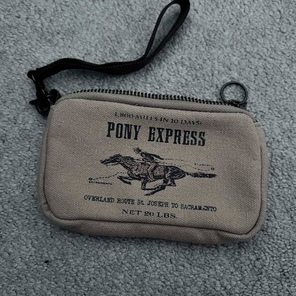 Pony Express Canvas Wristlet